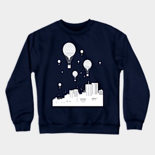 Balloons and the city Crewneck Sweatshirt